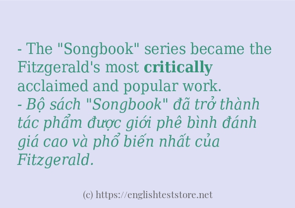 Cách dùng từ critically