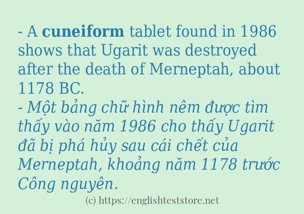 Cách dùng từ cuneiform