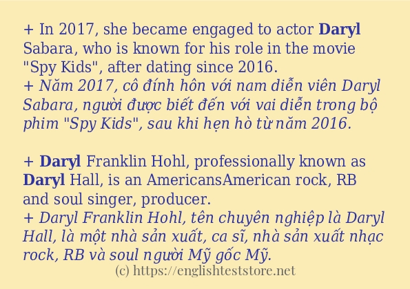 Cách dùng từ daryl