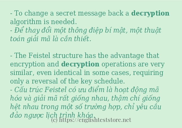 Cách dùng từ decryption