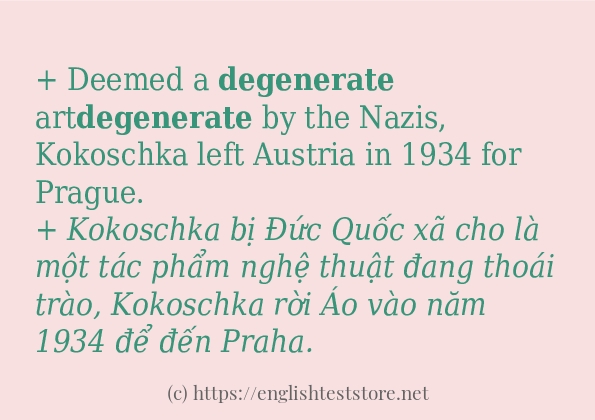 Cách dùng từ degenerate Cách dùng từ degenerate