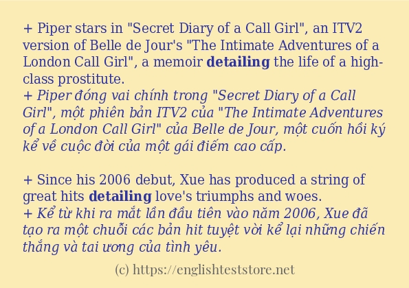 Cách dùng từ detailing