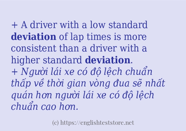Cách dùng từ deviation