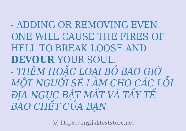 Cách dùng từ devour