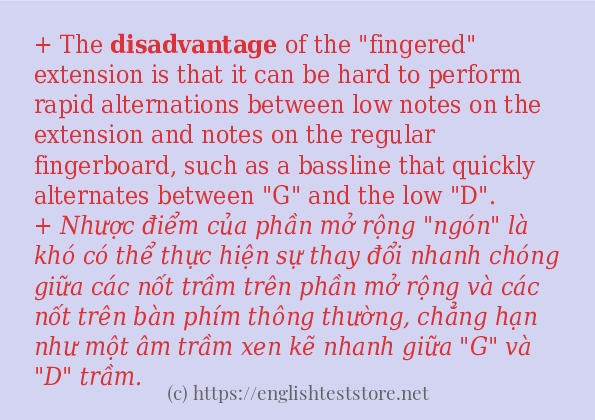Cách dùng từ disadvantage