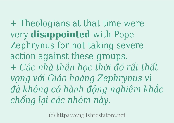 Cách dùng từ disappointed