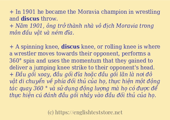 Cách dùng từ discus