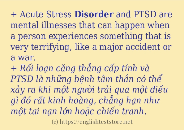 Cách dùng từ disorder