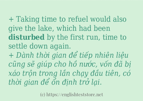 Cách dùng từ disturbed
