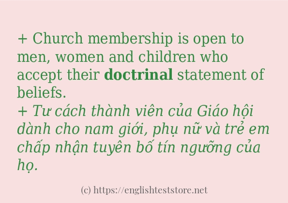 Cách dùng từ doctrinal Cách dùng từ doctrinal