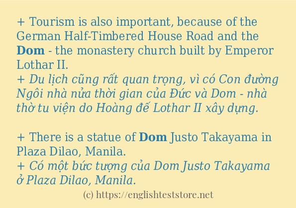 Cách dùng từ dom