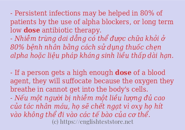 Cách dùng từ dose Cách dùng từ dose