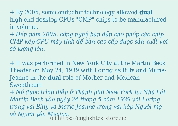 Cách dùng từ dual