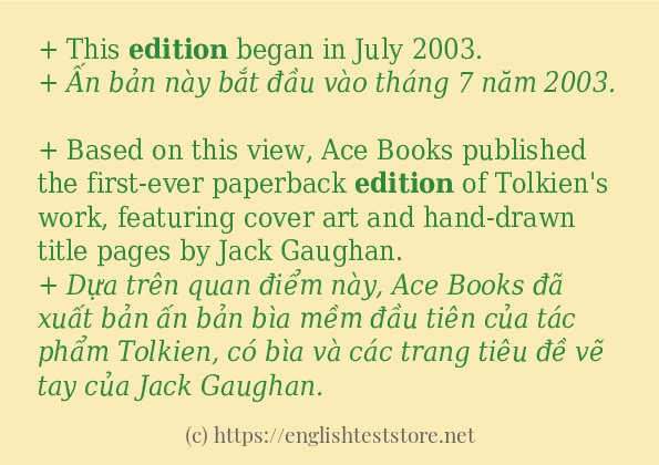 Cách dùng từ edition