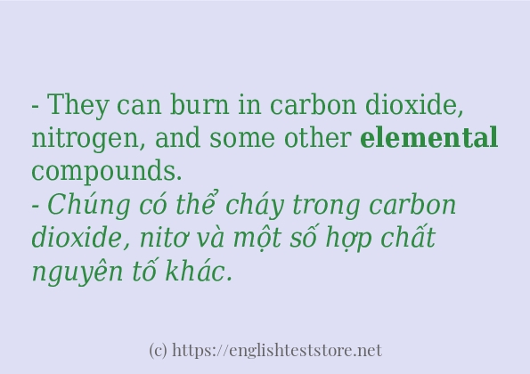 Cách dùng từ elemental