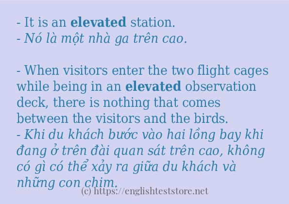 Cách dùng từ elevated