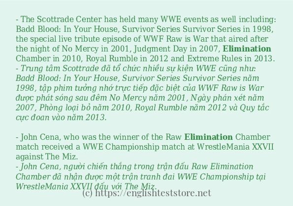 Cách dùng từ elimination