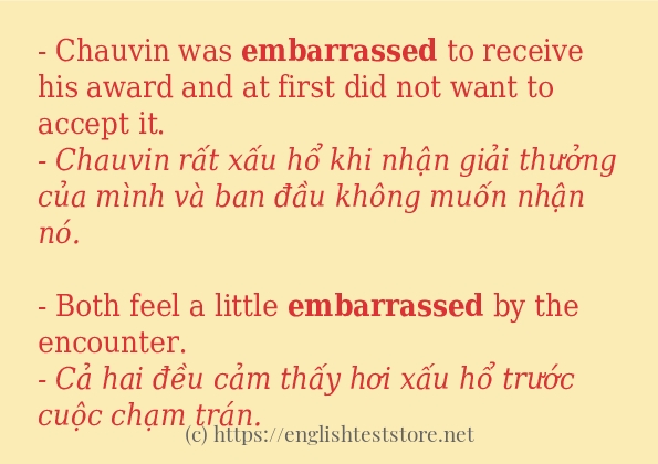 Cách dùng từ embarrassed