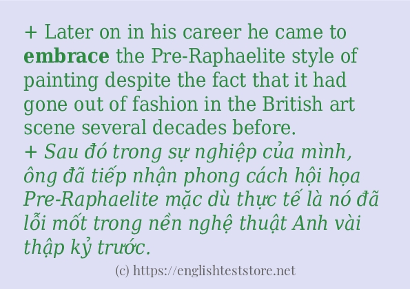 Cách dùng từ embrace