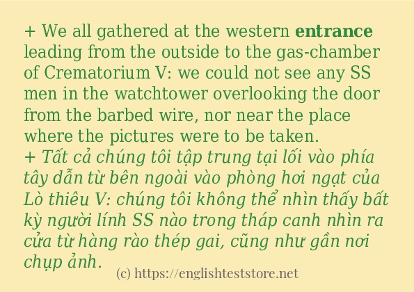 Cách dùng từ entrance