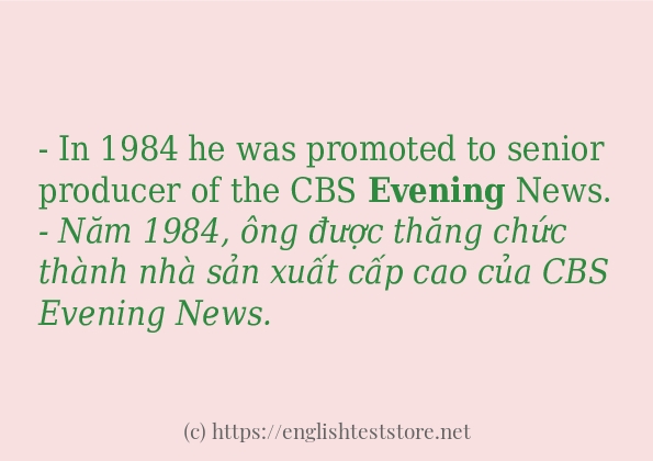 Cách dùng từ evening Cách dùng từ evening