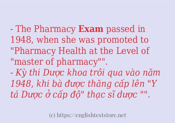 Cách dùng từ exam