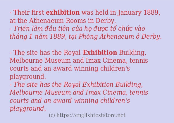 Cách dùng từ exhibition Cách dùng từ exhibition