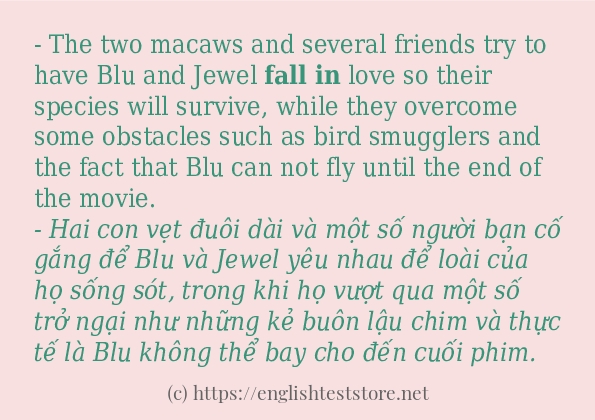 Cách dùng từ fall in Cách dùng từ fall in