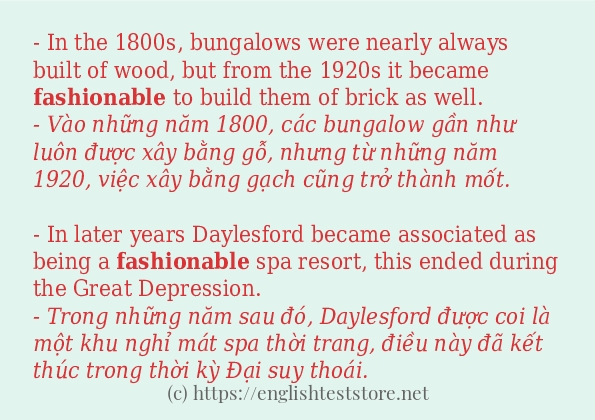 Cách dùng từ fashionable Cách dùng từ fashionable