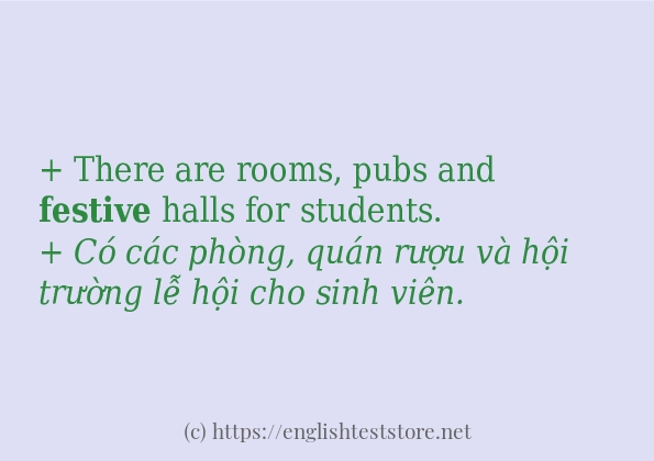 Cách dùng từ festive
