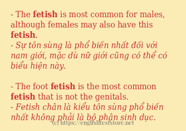 Cách dùng từ fetish