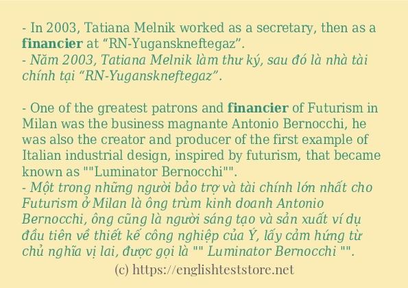 Cách dùng từ financier