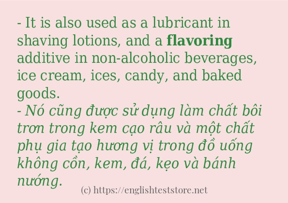 Cách dùng từ flavoring Cách dùng từ flavoring