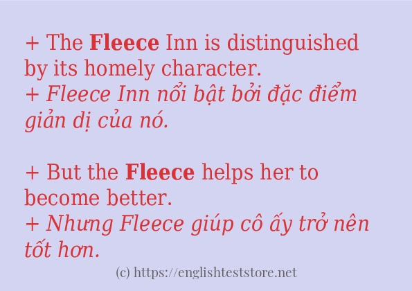 Cách dùng từ fleece