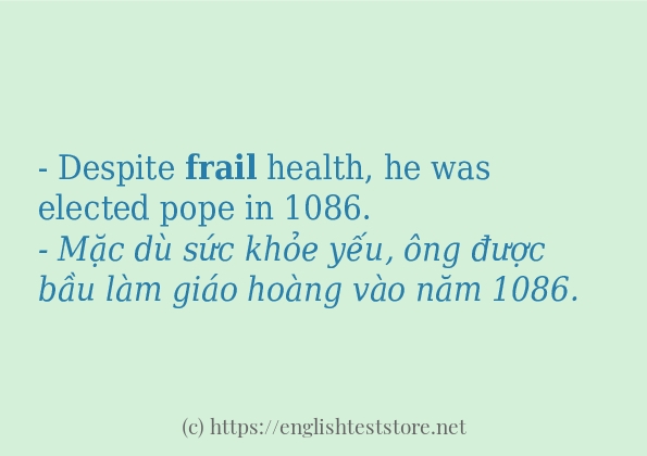Cách dùng từ frail