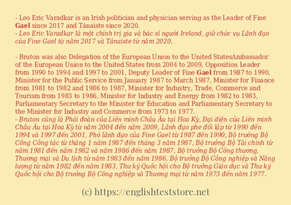 Cách dùng từ gael