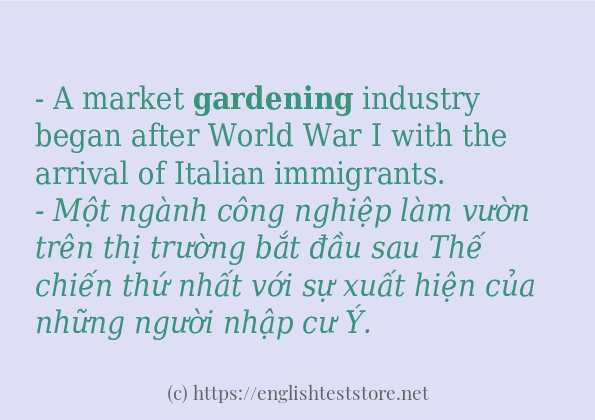 Cách dùng từ gardening Cách dùng từ gardening