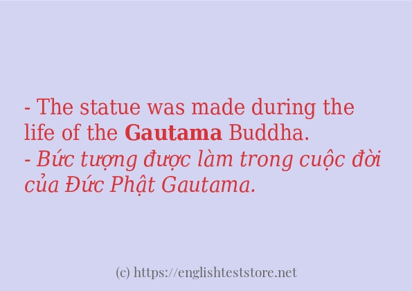 Cách dùng từ gautama