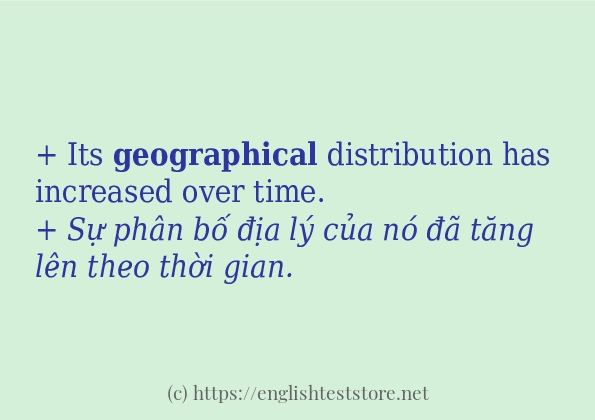 Cách dùng từ geographical