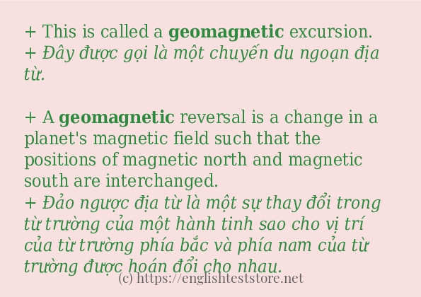 Cách dùng từ geomagnetic