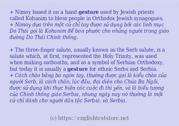 Cách dùng từ gesture