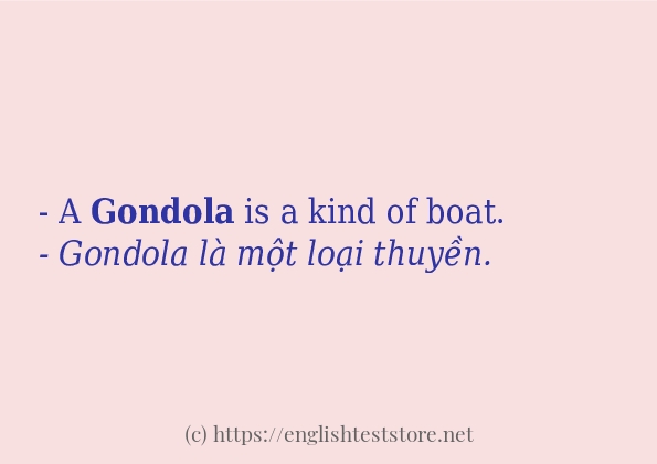 Cách dùng từ gondola Cách dùng từ gondola