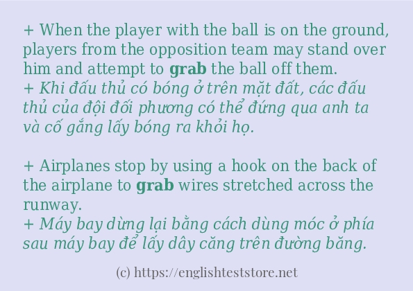 Cách dùng từ grab