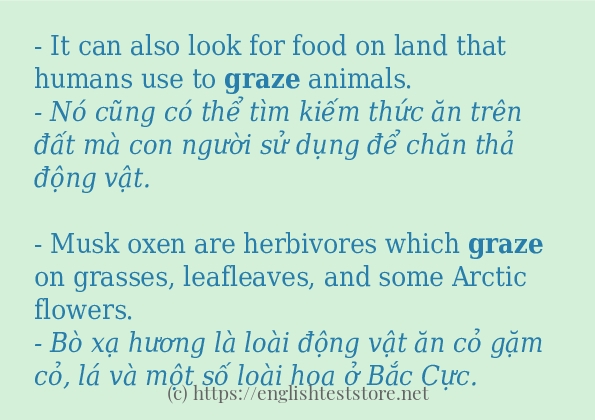 Cách dùng từ graze Cách dùng từ graze