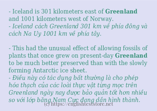 Cách dùng từ greenland Cách dùng từ greenland