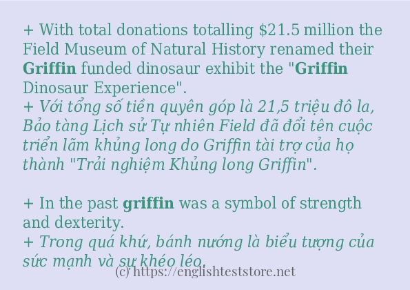 Cách dùng từ griffin