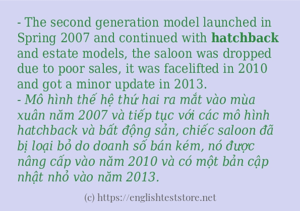 Cách dùng từ hatchback
