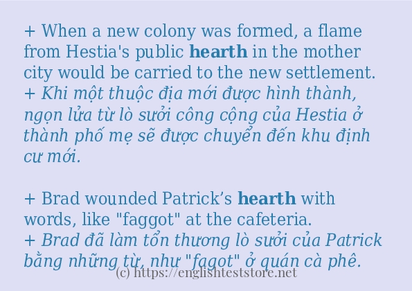 Cách dùng từ hearth