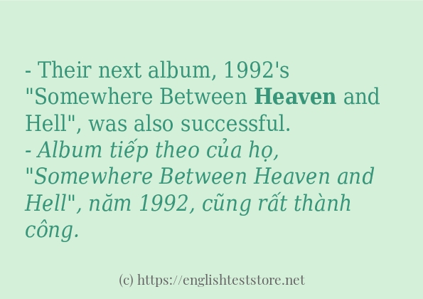 Cách dùng từ heaven