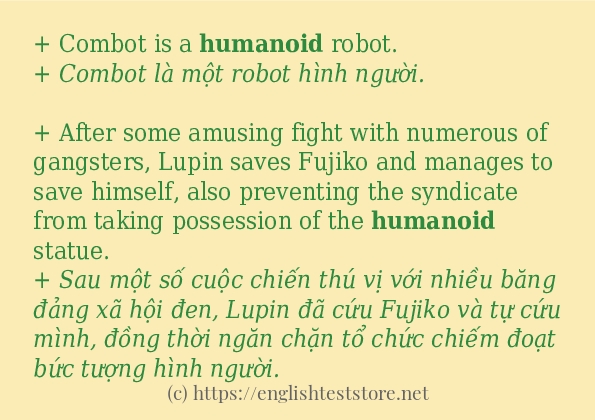 Cách dùng từ humanoid